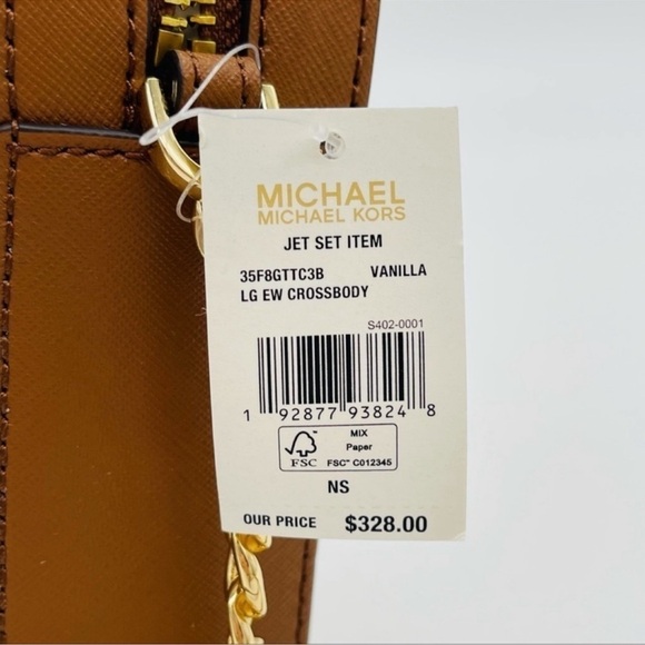 Michael Kors Large EW Crossbody Bag Vanilla - Picture 10 of 10